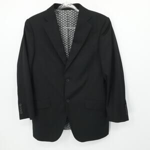 J Hilburn Blazer‎ Mens 39S Black Wool Classic 2 Button Lined Business Office